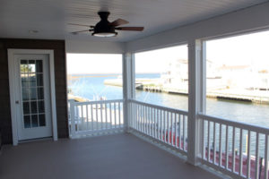 screened porch for new custom home on LBI Memorial Day in your new custom home on LBI
